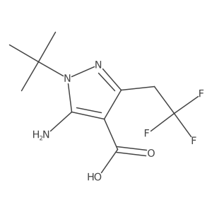 5-Amino-1-(tert-butyl)-3-(2,2,2-trifluoroethyl)-1H-pyrazole-4-carboxylic acid Structure