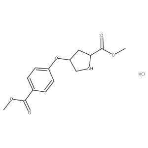 Methyl (2S,4S)-4-[4-(methoxycarbonyl)phenoxy]-2-pyrrolidinecarboxylate hydrochloride结构式