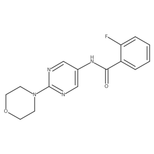 2-fluoro-N-[2-(morpholin-4-yl)pyrimidin-5-yl]benzamide Structure