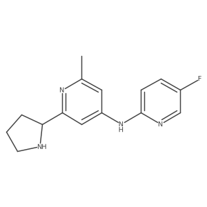 (5-Fluoro-pyridin-2-yl)-(2-methyl-6-pyrrolidin-2-yl-pyridin-4-yl)-amine结构式