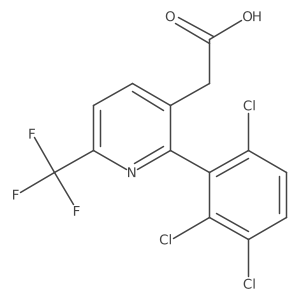 2-(2,3,6-Trichlorophenyl)-6-(trifluoromethyl)pyridine-3-acetic acid Structure