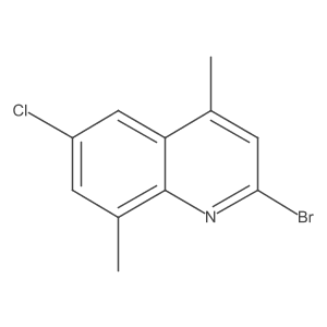 2-Bromo-6-chloro-4,8-dimethylquinoline结构式