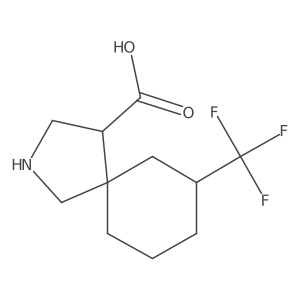7-(Trifluoromethyl)-2-azaspiro[4.5]decane-4-carboxylic acid结构式