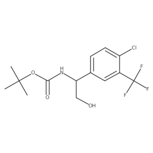 tert-Butyl (S)-(1-(4-chloro-3-(trifluoromethyl)phenyl)-2-hydroxyethyl)carbamate Structure