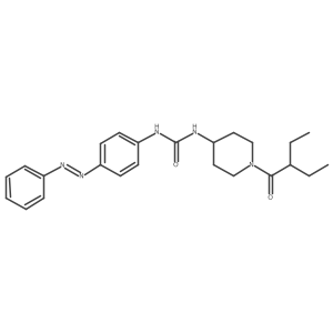 Urea, N-[1-(2-ethyl-1-oxobutyl)-4-piperidinyl]-N'-[4-(2-phenyldiazenyl)phenyl]-结构式
