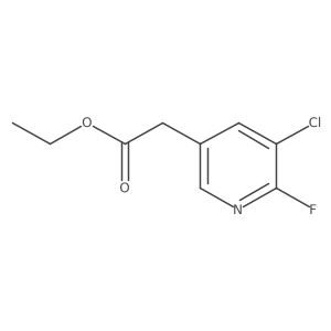 Ethyl 3-chloro-2-fluoropyridine-5-acetate结构式