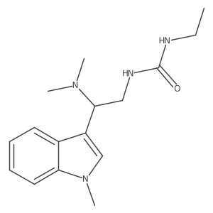 1-(2-(dimethylamino)-2-(1-methyl-1H-indol-3-yl)ethyl)-3-ethylurea结构式