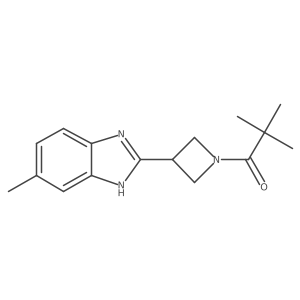 2,2-dimethyl-1-(3-(5-methyl-1H-benzo[d]imidazol-2-yl)azetidin-1-yl)propan-1-one Structure