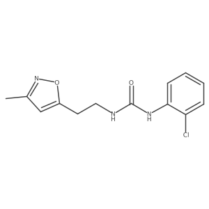 1-(2-Chlorophenyl)-3-(2-(3-methylisoxazol-5-yl)ethyl)urea结构式