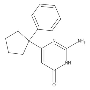 2-amino-4-(1-phenylcyclopentyl)-1H-pyrimidin-6-one Structure