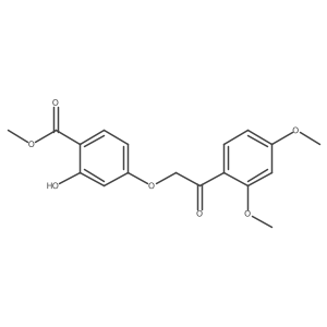 Methyl 4-(2-(2,4-dimethoxyphenyl)-2-oxoethoxy)-2-hydroxybenzoate结构式