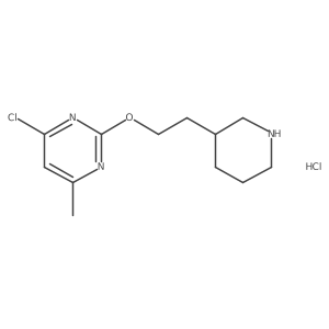 4-Chloro-6-methyl-2-(2-(piperidin-3-yl)ethoxy)pyrimidine hydrochloride Structure