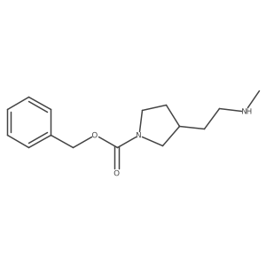 (S)-benzyl 3-(2-(methylamino)ethyl)pyrrolidine-1-carboxylate Structure