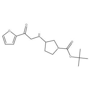(R)-tert-butyl 3-((2-(furan-2-yl)-2-oxoethyl)amino)pyrrolidine-1-carboxylate Structure