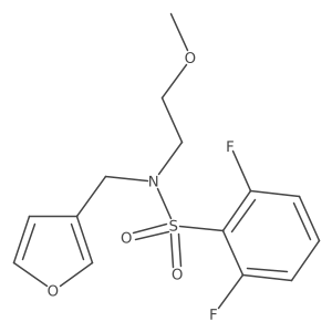 2,6-difluoro-N-(furan-3-ylmethyl)-N-(2-methoxyethyl)benzenesulfonamide结构式