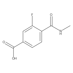 3-Fluoro-4-(methylcarbamoyl)benzoic acid结构式