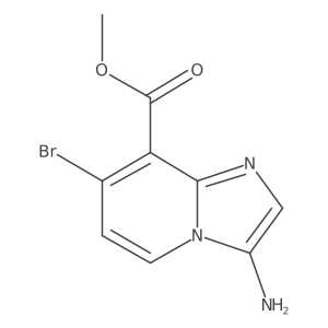 Methyl 3-amino-7-bromoimidazo[1,2-a]pyridine-8-carboxylate结构式