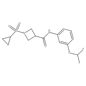 1-(cyclopropylsulfonyl)-N-(3-(difluoromethoxy)phenyl)azetidine-3-carboxamide结构式