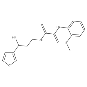 N1-(3-(furan-3-yl)-3-hydroxypropyl)-N2-(2-(methylthio)phenyl)oxalamide结构式