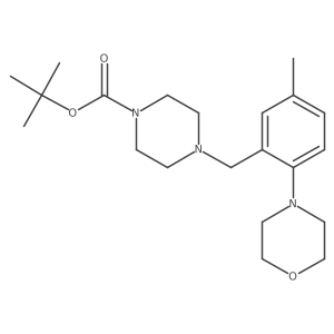 Tert-butyl 4-[[5-methyl-2-(morpholin-4-yl)phenyl]methyl]piperazine-1-carboxylate Structure