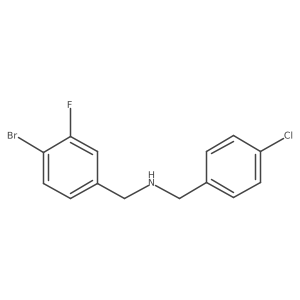 [(4-Bromo-3-fluorophenyl)methyl][(4-chlorophenyl)methyl]amine结构式