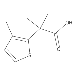 2-Methyl-2-(3-methylthiophen-2-yl)propanoic acid结构式