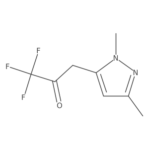 3-(1,3-dimethyl-1H-pyrazol-5-yl)-1,1,1-trifluoropropan-2-one Structure