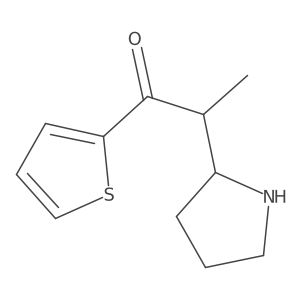2-(Pyrrolidin-2-yl)-1-(thiophen-2-yl)propan-1-one Structure