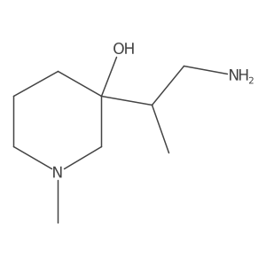 3-(1-Aminopropan-2-YL)-1-methylpiperidin-3-OL结构式