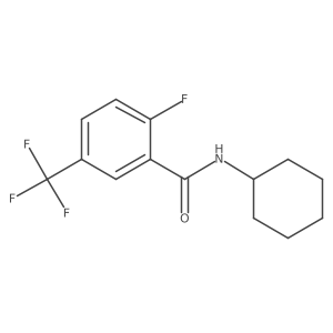 N-cyclohexyl-2-fluoro-5-(trifluoromethyl)benzamide结构式