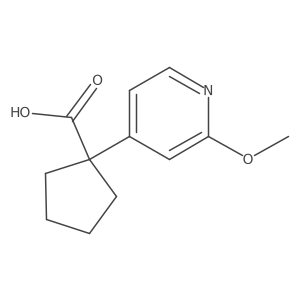 1-(2-Methoxypyridin-4-yl)cyclopentane-1-carboxylic acid结构式