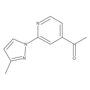 1-[2-(3-Methyl-1H-pyrazol-1-YL)pyridin-4-YL]ethan-1-one Structure