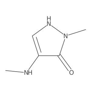 1-methyl-4-(methylamino)-1H-pyrazol-5-ol结构式