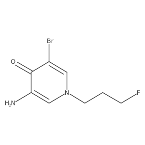 3-Amino-5-bromo-1-(3-fluoropropyl)-1,4-dihydropyridin-4-one结构式