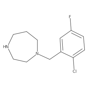 1-(2-Chloro-5-fluorobenzyl)-1,4-diazepane Structure