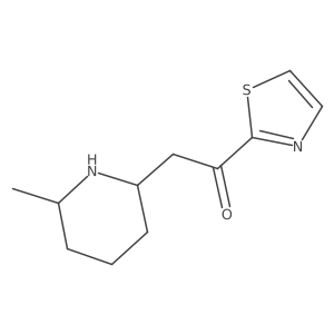 2-(6-Methylpiperidin-2-yl)-1-(1,3-thiazol-2-yl)ethan-1-one结构式