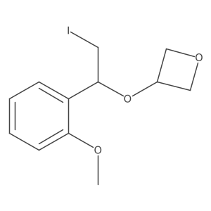 3-[2-Iodo-1-(2-methoxyphenyl)ethoxy]oxetane结构式