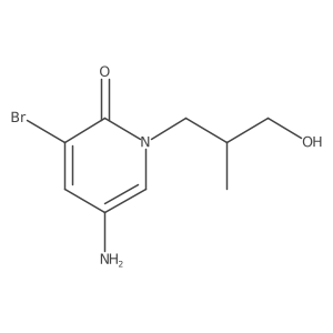 5-Amino-3-bromo-1-(3-hydroxy-2-methylpropyl)-1,2-dihydropyridin-2-one Structure