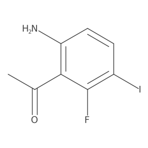 1-(6-Amino-2-fluoro-3-iodophenyl)ethan-1-one结构式