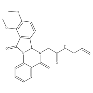 2-(9,10-dimethoxy-5,11-dioxo-6a,11-dihydroisoindolo[2,1-a]quinazolin-6(5H)-yl)-N-(prop-2-en-1-yl)acetamide结构式