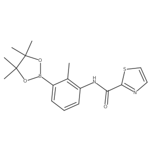 N-(2-methyl-3-(4,4,5,5-tetramethyl-1,3,2-dioxaborolan-2-yl)phenyl)thiazole-2-carboxamide Structure