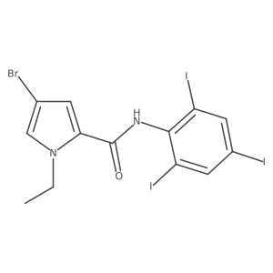 1H-Pyrrole-2-carboxamide, 4-bromo-1-ethyl-N-(2,4,6-triiodophenyl)-结构式