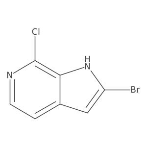 2-bromo-7-chloro-1H-pyrrolo[2,3-c]pyridine结构式