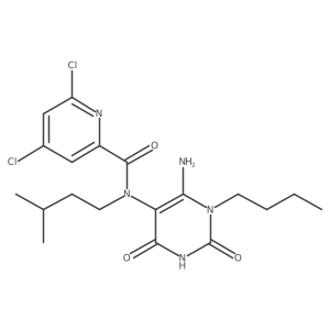 N-(6-amino-1-butyl-2,4-dioxo-1,2,3,4-tetrahydropyrimidin-5-yl)-4,6-dichloro-N-(3-methylbutyl)pyridine-2-carboxamide Structure