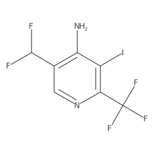5-(Difluoromethyl)-3-iodo-2-(trifluoromethyl)pyridin-4-amine Structure