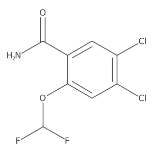 4,5-Dichloro-2-(difluoromethoxy)benzamide结构式