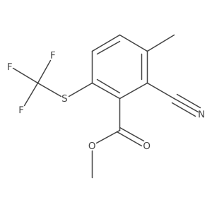 Benzoic acid, 2-cyano-3-methyl-6-[(trifluoromethyl)thio]-, methyl ester结构式