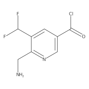 2-(Aminomethyl)-3-(difluoromethyl)pyridine-5-carbonyl chloride Structure