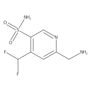 2-(Aminomethyl)-4-(difluoromethyl)pyridine-5-sulfonamide Structure