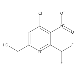 (4-Chloro-6-(difluoromethyl)-5-nitropyridin-2-yl)methanol Structure